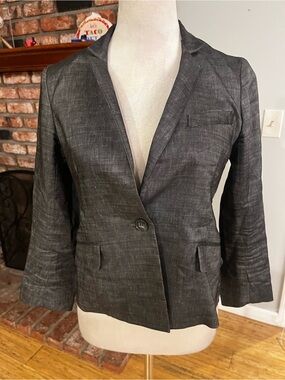 Theory $495 Slim Fit Linen-Blend Blazer